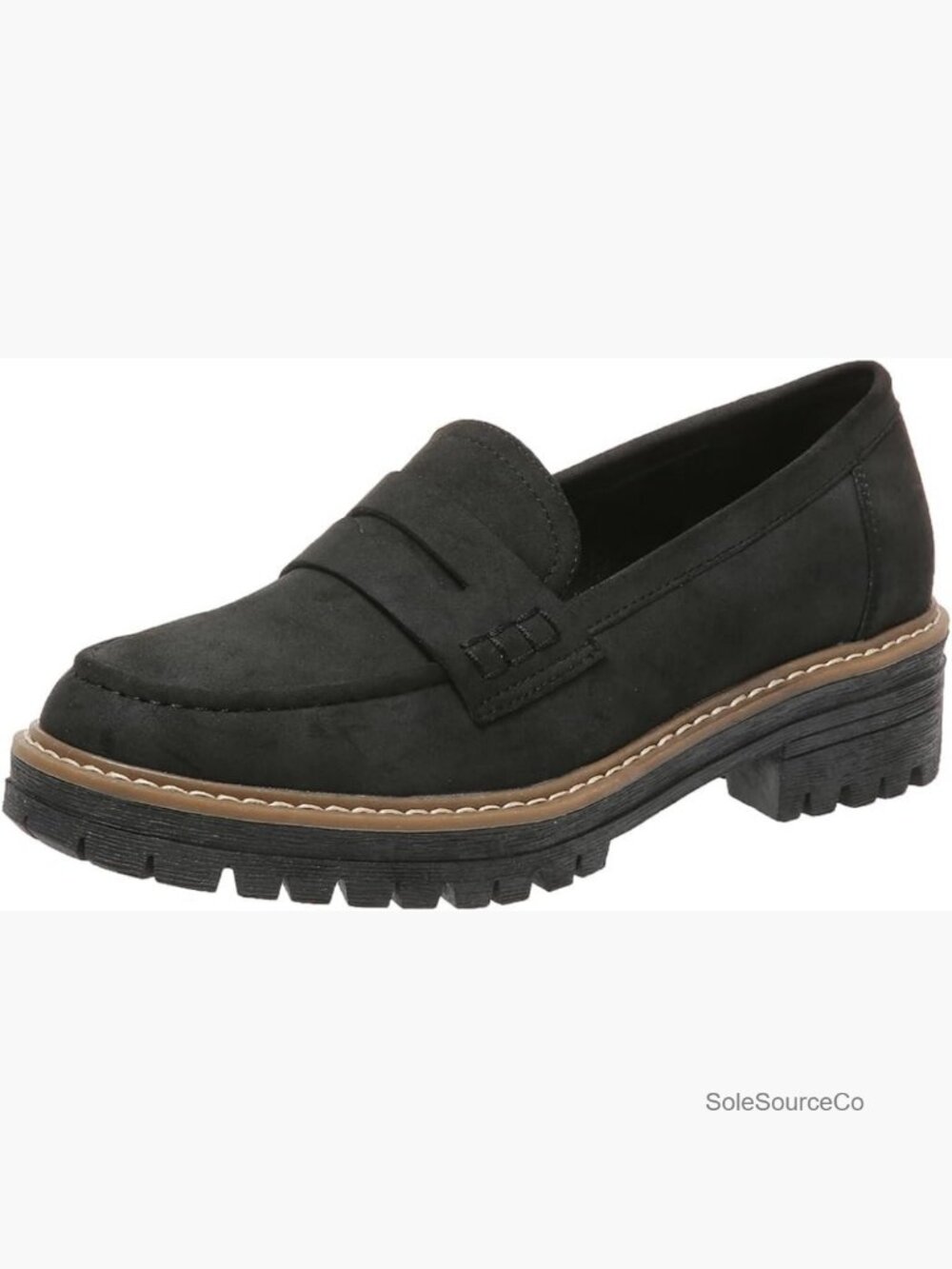 Chunky Penny Loafer Lug Sole Slip On Work Office Business Casual Dress Shoes